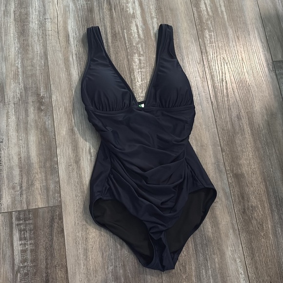 J. Crew Navy Plunge V-neck One Piece Swimsuit 10 - Picture 5 of 12